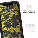 Bright Yellow and Gray Digital Camouflage - Skin Kit for the iPhone OtterBox Cases
