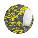 Bright Yellow and Gray Digital Camouflage// WaterProof Rubber Foam Backed Anti-Slip Mouse Pad for Home Work Office or Gaming Computer Desk