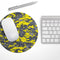 Bright Yellow and Gray Digital Camouflage// WaterProof Rubber Foam Backed Anti-Slip Mouse Pad for Home Work Office or Gaming Computer Desk