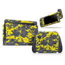 Bright Yellow and Gray Digital Camouflage // Skin Decal Wrap Kit for Nintendo Switch Console & Dock, Joy-Cons, Pro Controller, Lite, 3DS XL, 2DS XL, DSi, or Wii - Vinyl Skin Wrap for Nintendo Switch 2, OLED, Lite, Pro Controller, Wii & Classic Handhelds
