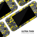 Bright Yellow and Gray Digital Camouflage // Skin Decal Wrap Kit for Nintendo Switch Console & Dock, Joy-Cons, Pro Controller, Lite, 3DS XL, 2DS XL, DSi, or Wii - Vinyl Skin Wrap for Nintendo Switch 2, OLED, Lite, Pro Controller, Wii & Classic Handhelds