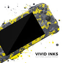 Bright Yellow and Gray Digital Camouflage // Skin Decal Wrap Kit for Nintendo Switch Console & Dock, Joy-Cons, Pro Controller, Lite, 3DS XL, 2DS XL, DSi, or Wii - Vinyl Skin Wrap for Nintendo Switch 2, OLED, Lite, Pro Controller, Wii & Classic Handhelds