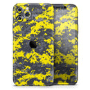 Bright Yellow and Gray Digital Camouflage  - Protective Skin Wrap & Decal – Compatible with iPhone SE to iPhone 17 Pro Max (All Models)
