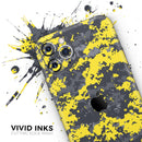 Bright Yellow and Gray Digital Camouflage  - Protective Skin Wrap & Decal – Compatible with iPhone SE to iPhone 17 Pro Max (All Models)