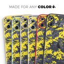 Bright Yellow and Gray Digital Camouflage  - Protective Skin Wrap & Decal – Compatible with iPhone SE to iPhone 17 Pro Max (All Models)