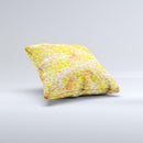 Bright Yellow and Orange Leopard Print ink-Fuzed Decorative Throw Pillow
