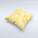 Bright Yellow and Orange Leopard Print ink-Fuzed Decorative Throw Pillow