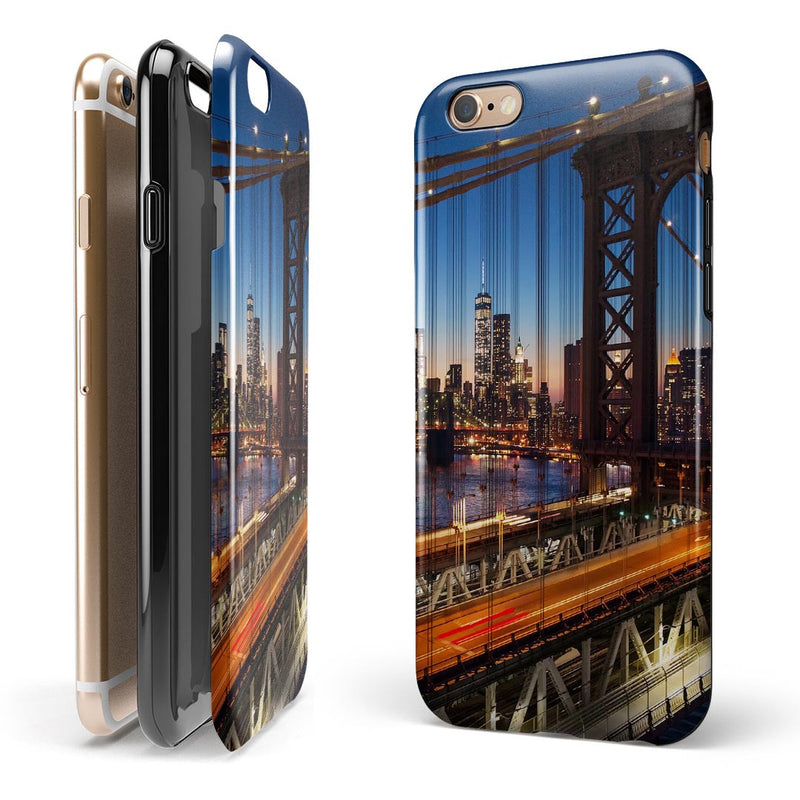Brooklyn Glimpse iPhone 6/6s or 6/6s Plus 2-Piece Hybrid INK-Fuzed Case