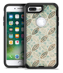 Brown Blue and Tan Circle Leaf Pattern - iPhone 7 Plus/8 Plus OtterBox Case & Skin Kits