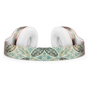 Brown Blue and Tan Circle Leaf Pattern Full-Body Skin Kit for the Beats by Dre Solo 3 Wireless Headphones