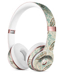 Brown Blue and Tan Circle Leaf Pattern Full-Body Skin Kit for the Beats by Dre Solo 3 Wireless Headphones