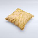 Brown Crumpled Paper Ink-Fuzed Decorative Throw Pillow