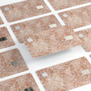 Brown Damask v2 Watercolor Pattern - Premium Protective Decal Skin-Kit for the Apple Credit Card