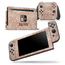 Brown Damask v2 Watercolor Pattern - Skin Wrap Decal for Nintendo Switch Lite Console & Dock - 3DS XL - 2DS - Pro - DSi - Wii - Joy-Con Gaming Controller