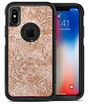 Brown Damask v2 Watercolor Pattern - iPhone X OtterBox Case & Skin Kits