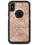 Brown Damask v2 Watercolor Pattern - iPhone X OtterBox Case & Skin Kits