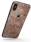 Brown Damask v2 Watercolor Pattern - iPhone X Skin-Kit