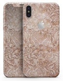 Brown Damask v2 Watercolor Pattern - iPhone X Skin-Kit