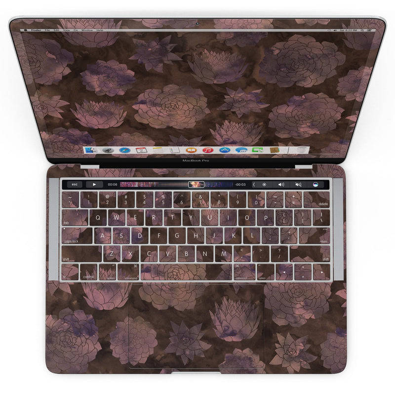 MacBook Pro with Touch Bar Skin Kit - Brown_Floral_Succulents-MacBook_13_Touch_V4.jpg?