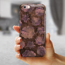 Brown Floral Succulents iPhone 6/6s or 6/6s Plus 2-Piece Hybrid INK-Fuzed Case