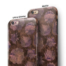 Brown Floral Succulents iPhone 6/6s or 6/6s Plus 2-Piece Hybrid INK-Fuzed Case