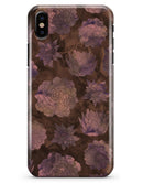 Brown Floral Succulents - iPhone X Clipit Case