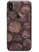 Brown Floral Succulents - iPhone X Skin-Kit