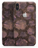 Brown Floral Succulents - iPhone X Skin-Kit