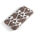 Brown Pebble Hearts iPhone 6/6s or 6/6s Plus 2-Piece Hybrid INK-Fuzed Case