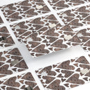 Brown Pebble Hearts - Premium Protective Decal Skin-Kit for the Apple Credit Card