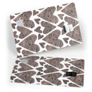 Brown Pebble Hearts - Premium Protective Decal Skin-Kit for the Apple Credit Card