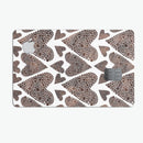 Brown Pebble Hearts - Premium Protective Decal Skin-Kit for the Apple Credit Card