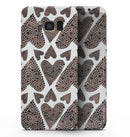 Brown Pebble Hearts - Samsung Galaxy S8 Full-Body Skin Kit