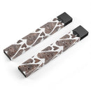 Brown Pebble Hearts - Premium Decal Protective Skin-Wrap Sticker compatible with the Juul Labs vaping device