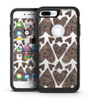 Brown Pebble Hearts - iPhone 7 or 7 Plus Commuter Case Skin Kit