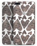 Brown Pebble Hearts - Skin-kit for the iPhone 8 or 8 Plus