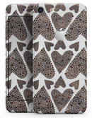 Brown Pebble Hearts - Skin-kit for the iPhone 8 or 8 Plus