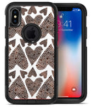 Brown Pebble Hearts - iPhone X OtterBox Case & Skin Kits