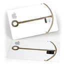 Brown Rusted Watercolored Anchor - Premium Protective Decal Skin-Kit for the Apple Credit Card