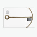 Brown Rusted Watercolored Anchor - Premium Protective Decal Skin-Kit for the Apple Credit Card