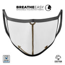 Brown Rusted Watercolored Anchor - Made in USA Mouth Cover Unisex Anti-Dust Cotton Blend Reusable & Washable Face Mask with Adjustable Sizing for Adult or Child