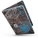 MacBook Pro with Touch Bar Skin Kit - Brown_Surface_with_Blue_and_White_Whymsical_Floral_Pattern-MacBook_13_Touch_V6.jpg?
