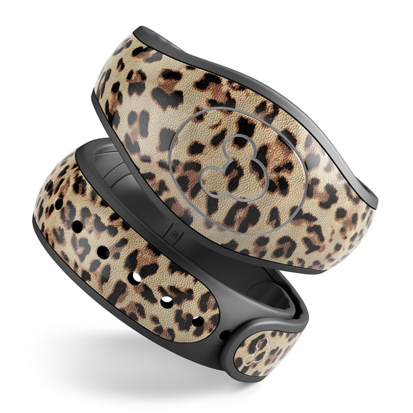 Brown Vector Leopard Print - Decal Skin Wrap Kit for the Disney Magic Band