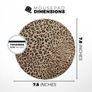 Brown Vector Leopard Print// WaterProof Rubber Foam Backed Anti-Slip Mouse Pad for Home Work Office or Gaming Computer Desk
