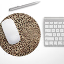 Brown Vector Leopard Print// WaterProof Rubber Foam Backed Anti-Slip Mouse Pad for Home Work Office or Gaming Computer Desk