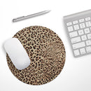 Brown Vector Leopard Print// WaterProof Rubber Foam Backed Anti-Slip Mouse Pad for Home Work Office or Gaming Computer Desk