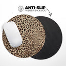 Brown Vector Leopard Print// WaterProof Rubber Foam Backed Anti-Slip Mouse Pad for Home Work Office or Gaming Computer Desk