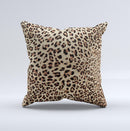 Brown Vector Leopard Print ink-Fuzed Decorative Throw Pillow