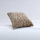 Brown Vector Leopard Print ink-Fuzed Decorative Throw Pillow