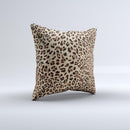 Brown Vector Leopard Print ink-Fuzed Decorative Throw Pillow
